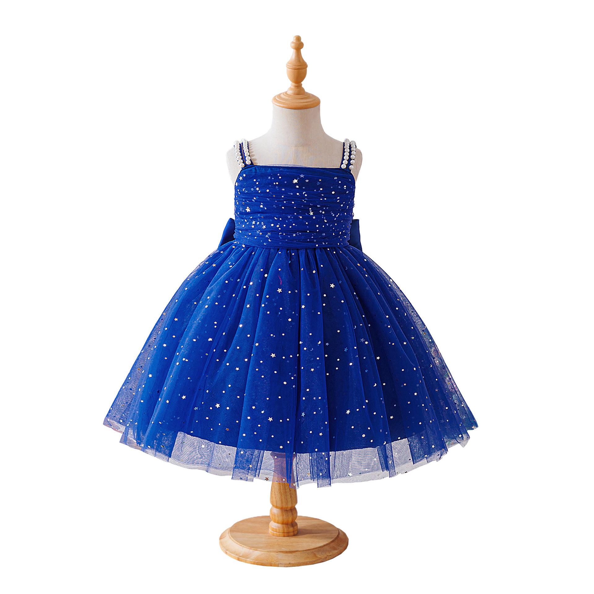 Girls  Sequin Beaded Strap Formal Princess Dress 140cm/7Y