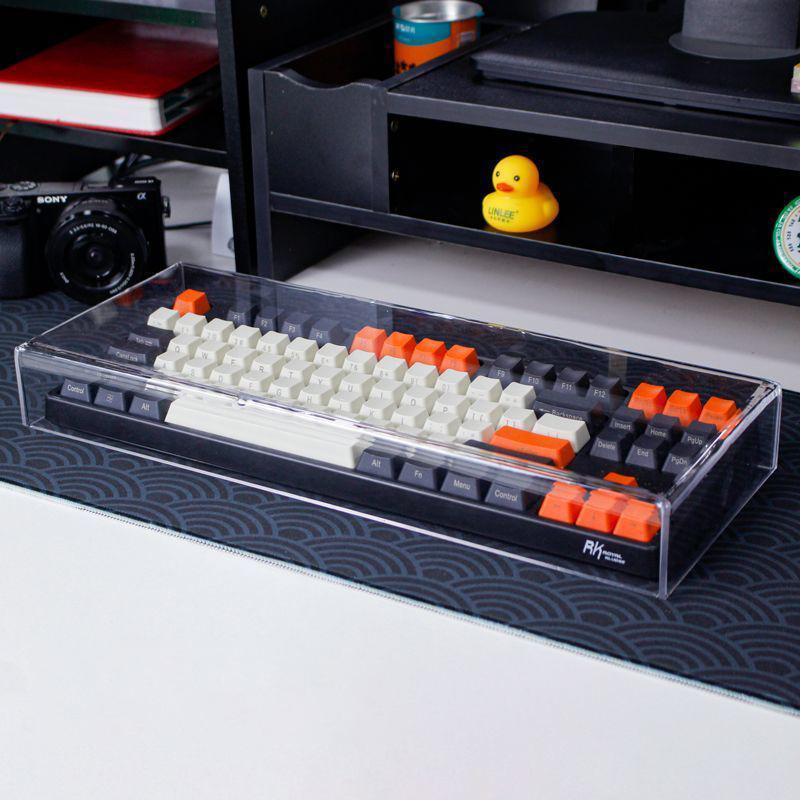 S/M/L Acrylic Gaming Keyboard Dust Cover Protector Mechanical Keyboard Cover PC Keyboard Cat Protector for Computer Keyboard 37.5x14.8x4.8cm