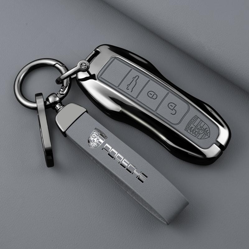 Fashion Car Key Case Cover Shell For Porsche Panamera Spyder Carrera Macan Cayman Cayenne 911 970 981 991 Keychain Fob Accessory