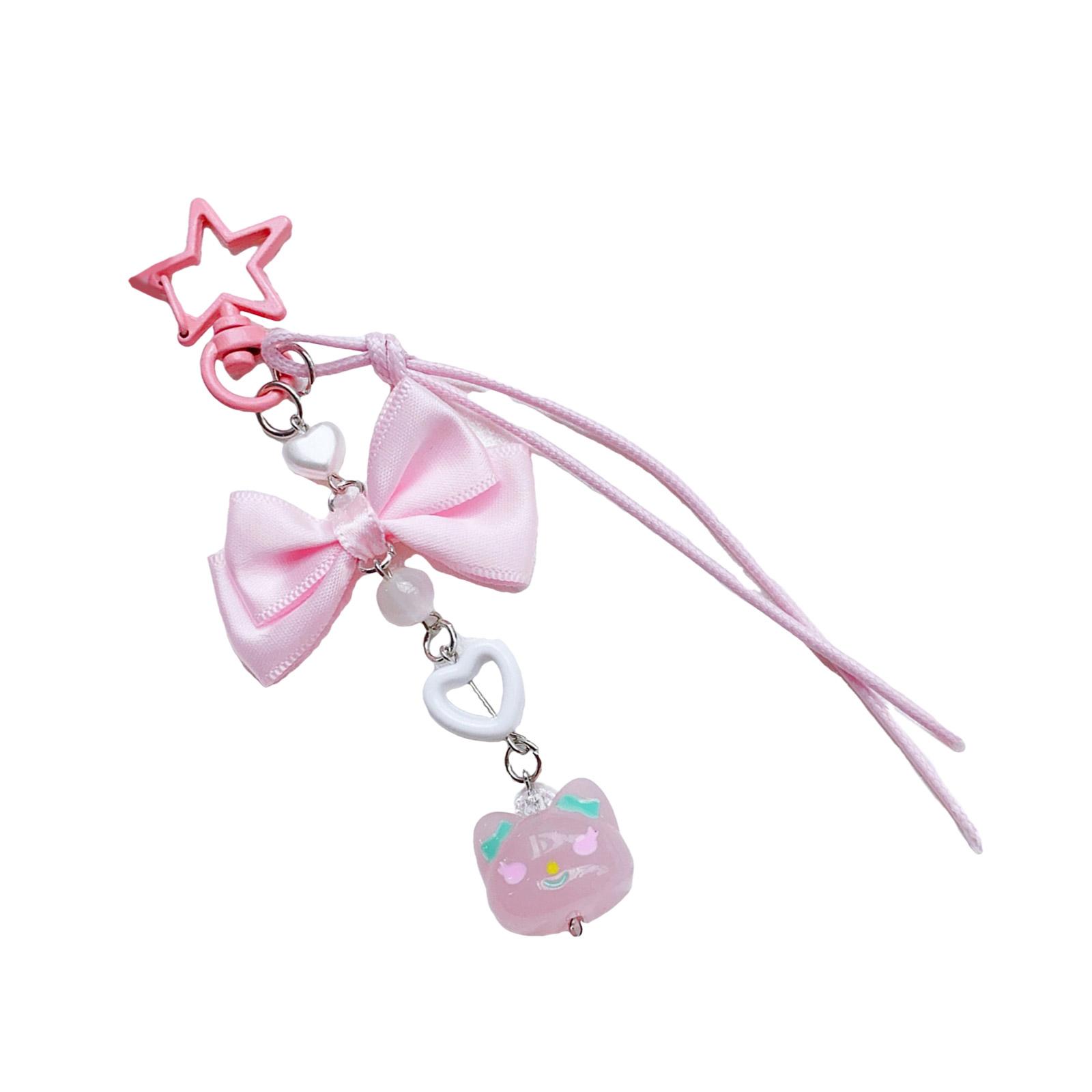 

Fashionable Butterfly Sturdy Alloy Phone Charm Straps In 3 Color Portable Accessory for Bags and Cameras Decoration розовый