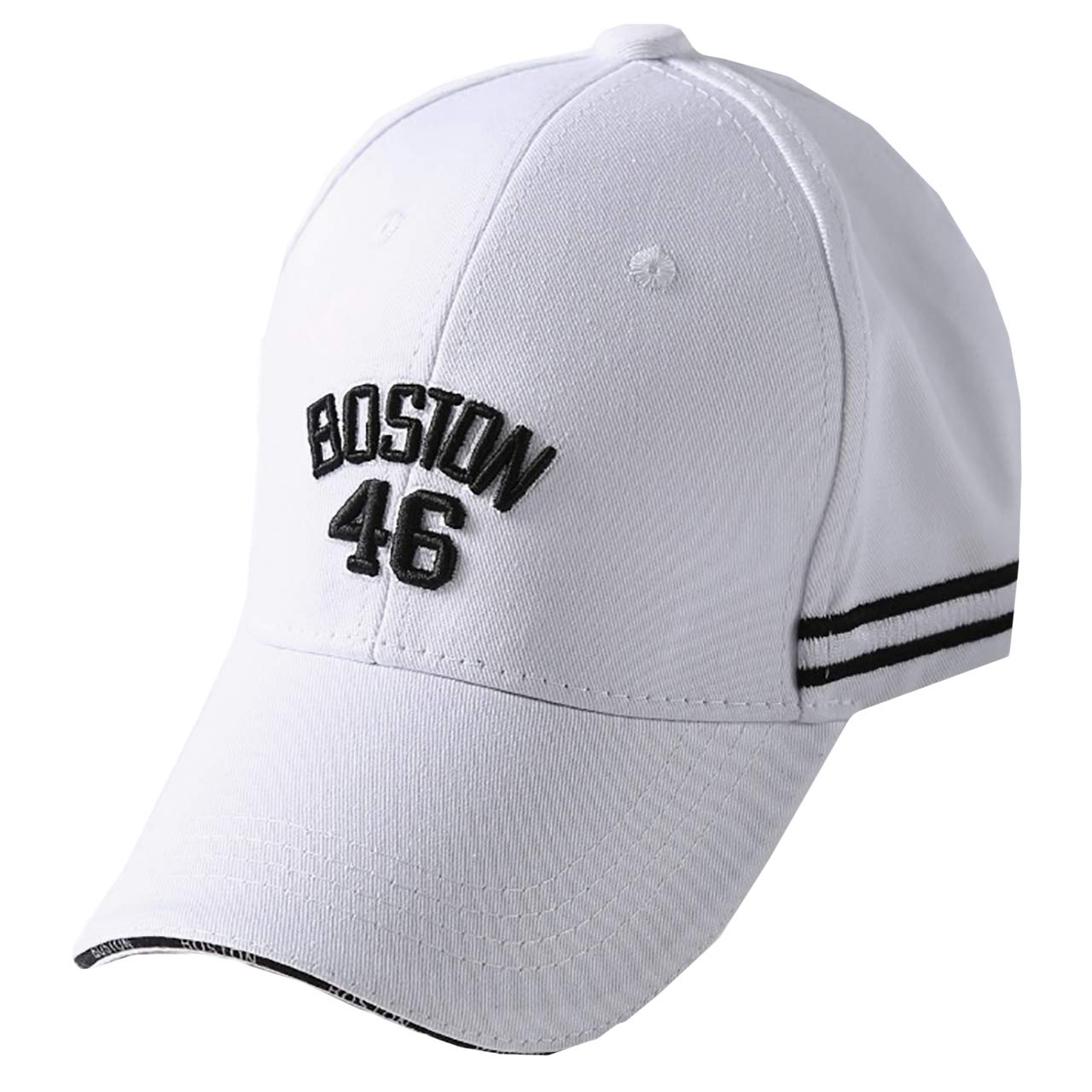 

WHITE FANG Шляпа Кепка Нумерация BOSTON Стильная Повседневная CA243 Мужская Женская (02 белый)