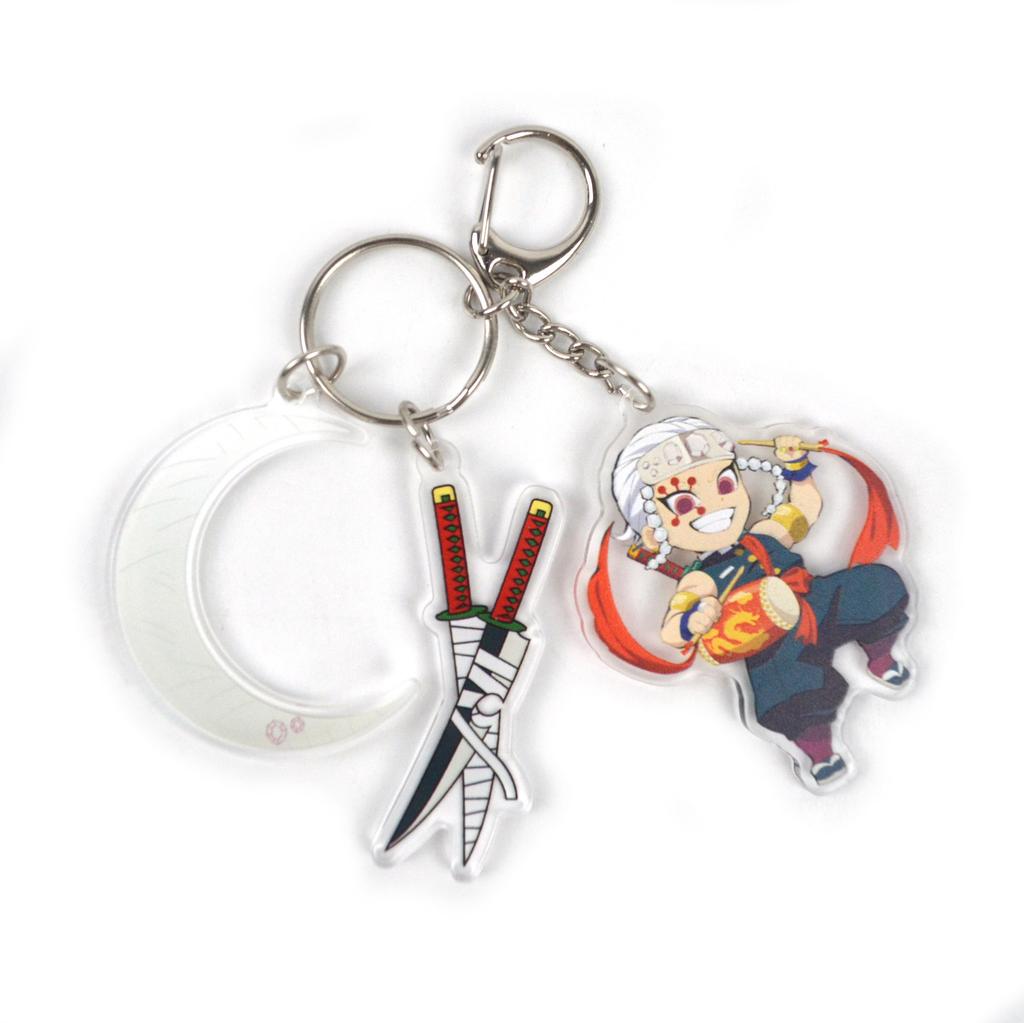 Demon Slayer Kamado Tanjirou Kamado Nezuko Agatsuma Zenitsu Anime Figure Key Ring Acrylic Key Chain Pendant Perfect Gift