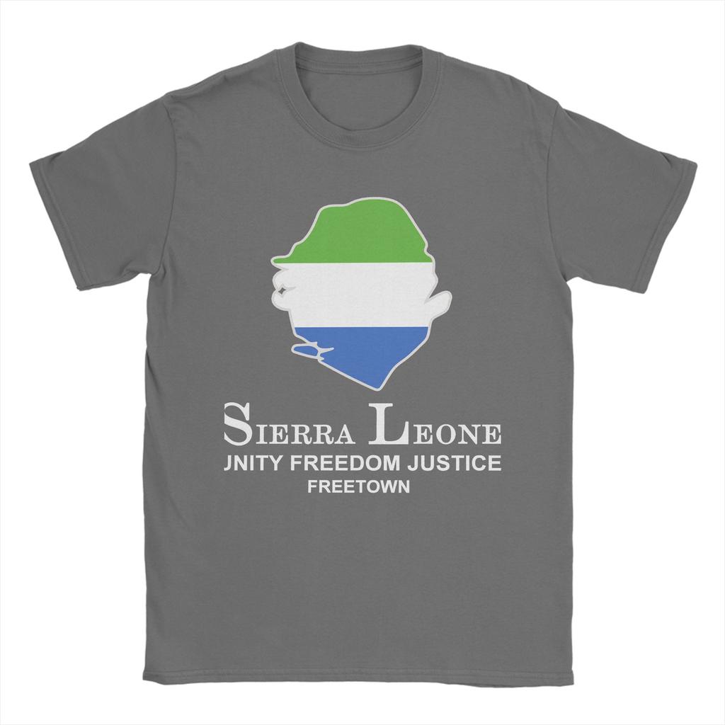 Sierra Leone Flagge Nationales T-Shirt Sommer Freizeit T-Shirts Paar Baumwolle Rundhals Oversized T-Shirts Kurzarm Tops