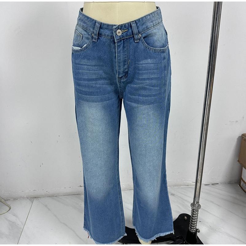 Vintage Baggy Jeans Women Fashion 2025 New Loose Casual Solid Color Wide Leg Pants Zipper Fly Pocket High Waist Denim Trousers