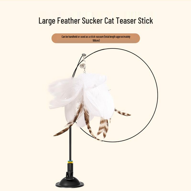 Self-Entertainment Cat Teaser Wand with Suction Cup - Stress Relief Toy for Kittens