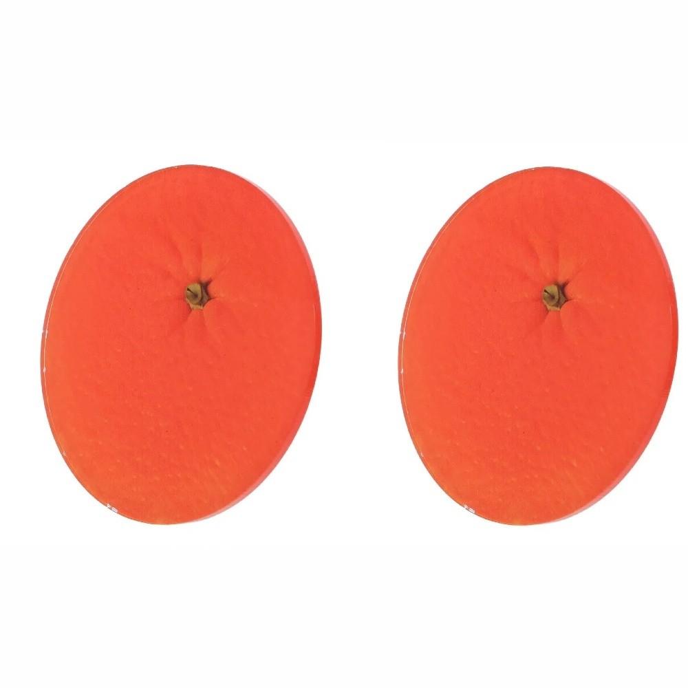 

2PCS Simulated Fruit Coffee Tea Coasters Acrylic Heat Insulation Pad Fruit Coasters Coffee Table Style A