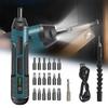 Large Torque Electric Screwdriver Manual Tool Ratchet Screwdriver Set Mini Electric Drill Hand Tools With Flashlight