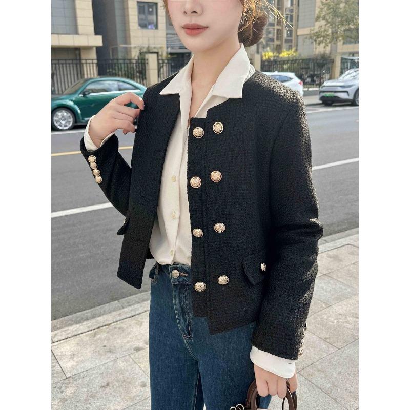 Women S French Style Short Long Sleeve Ladies Outerwear