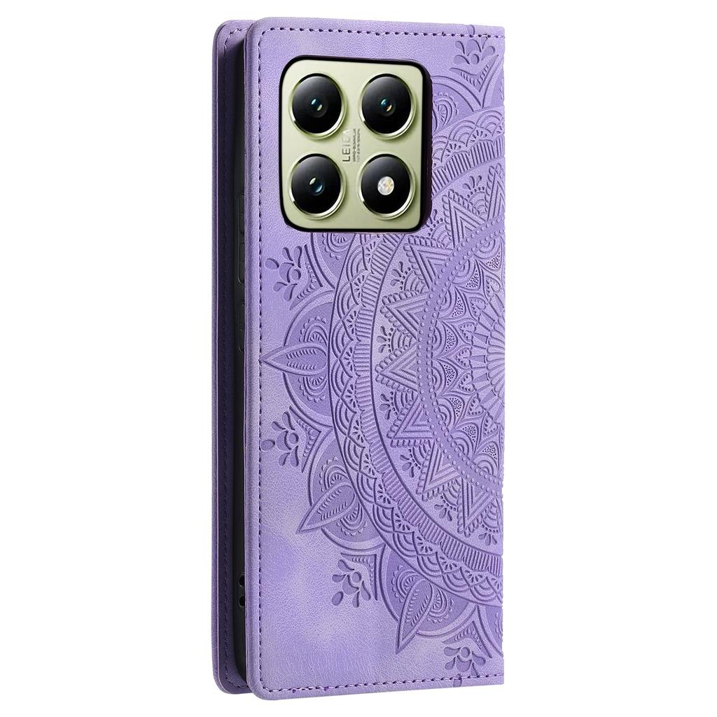 Style 010 For Xiaomi 14T Pro Case Mandala Pattern Magnetic Closing Leather Phone Cover