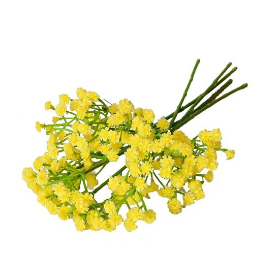 

5/10 шт. Штучна квітка Яскраві кольори Реалістичний вигляд Декоративна Багаторазова Реалістична Не потребує догляду Штучні квіти DIY Вироби Квітковий декор L 5pcs жовтий