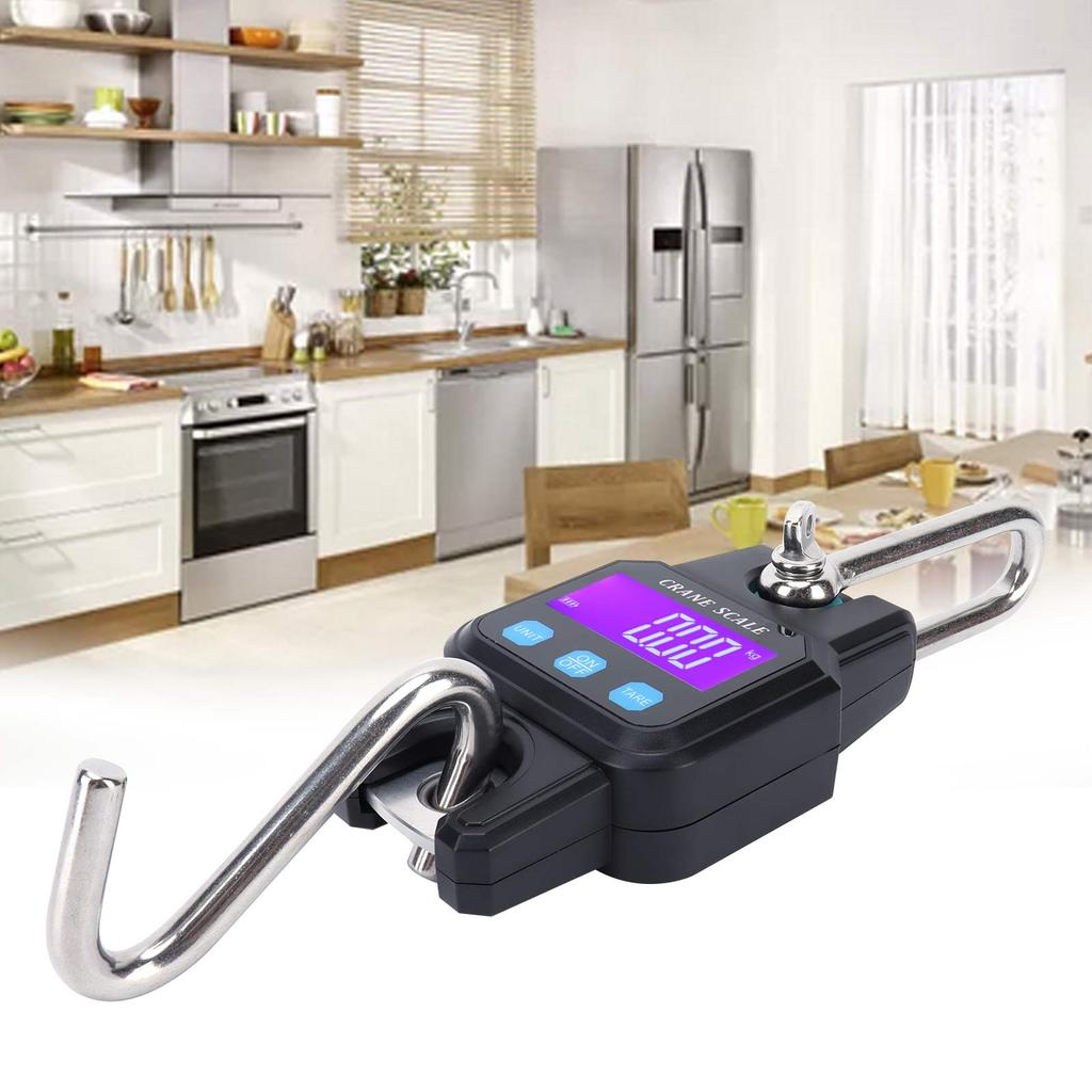 WH-C06 Rechargeable Digital Hanging Scale   Crane Scale Electronic Hook Scale for Home(Black )