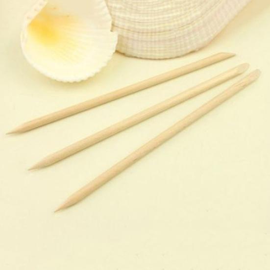 100 Pcs Nail Art Wood Stick Cuticle Pusher Remover Pedicure Useful Manicure Tool