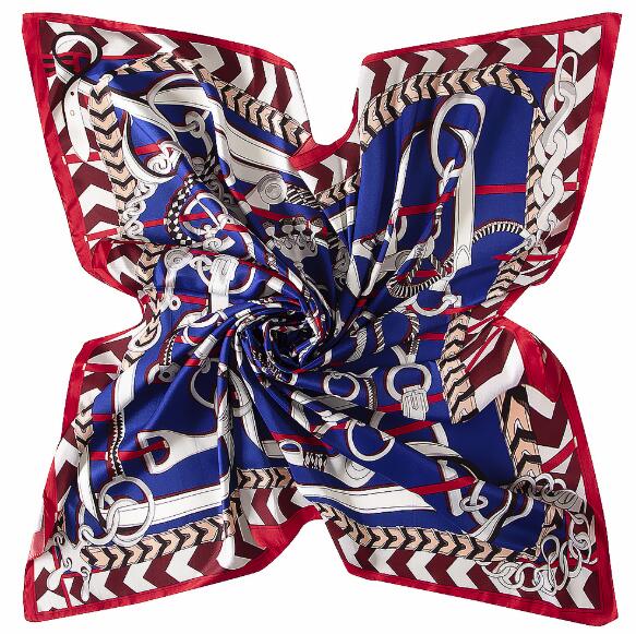 New Belt Saddle 130cm Square Scarf Luxury Brand Scarves For Ladies Twill Silk Scarf Woman Kerchief Shawl Scarves For Ladies