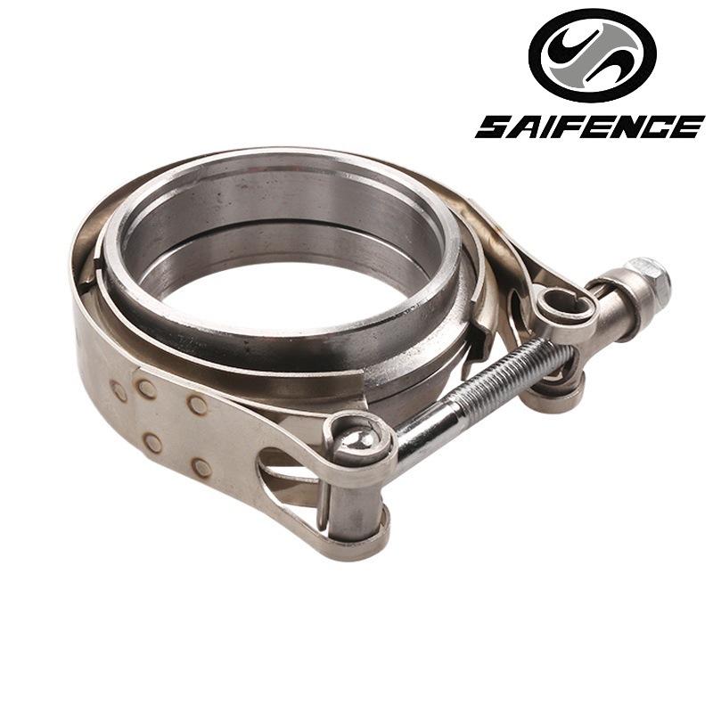 Stainless Steel 304 V-Type Exhaust Pipe Flange Hose Clamp for Automotive Modification 2 Inch