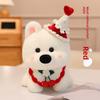 West Cute Highland Plush Doll With Hat And Scarf Design For Play Childrens
