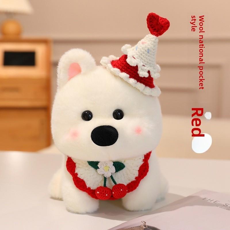 West Cute Highland Plush Doll With Hat And Scarf Design For Play Childrens