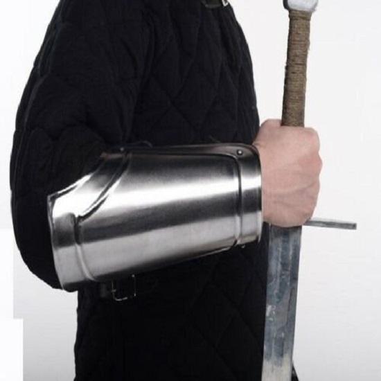 Arm Protection Pair of Steel Arm Guards Armor Lerp Crusader