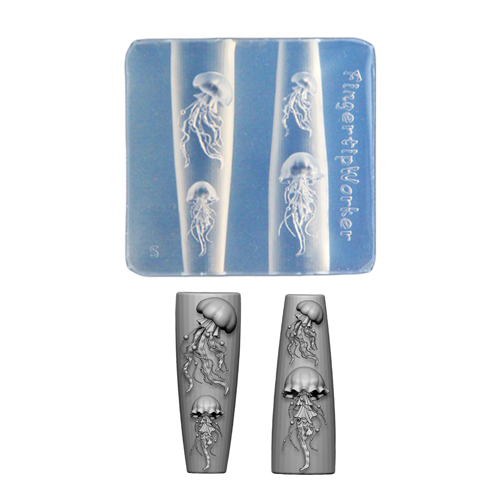 

Силиконовая форма для нейл-арта, форма для маникюра в форме медузы для профессиональных мастеров маникюра и любителей ювелирных изделий