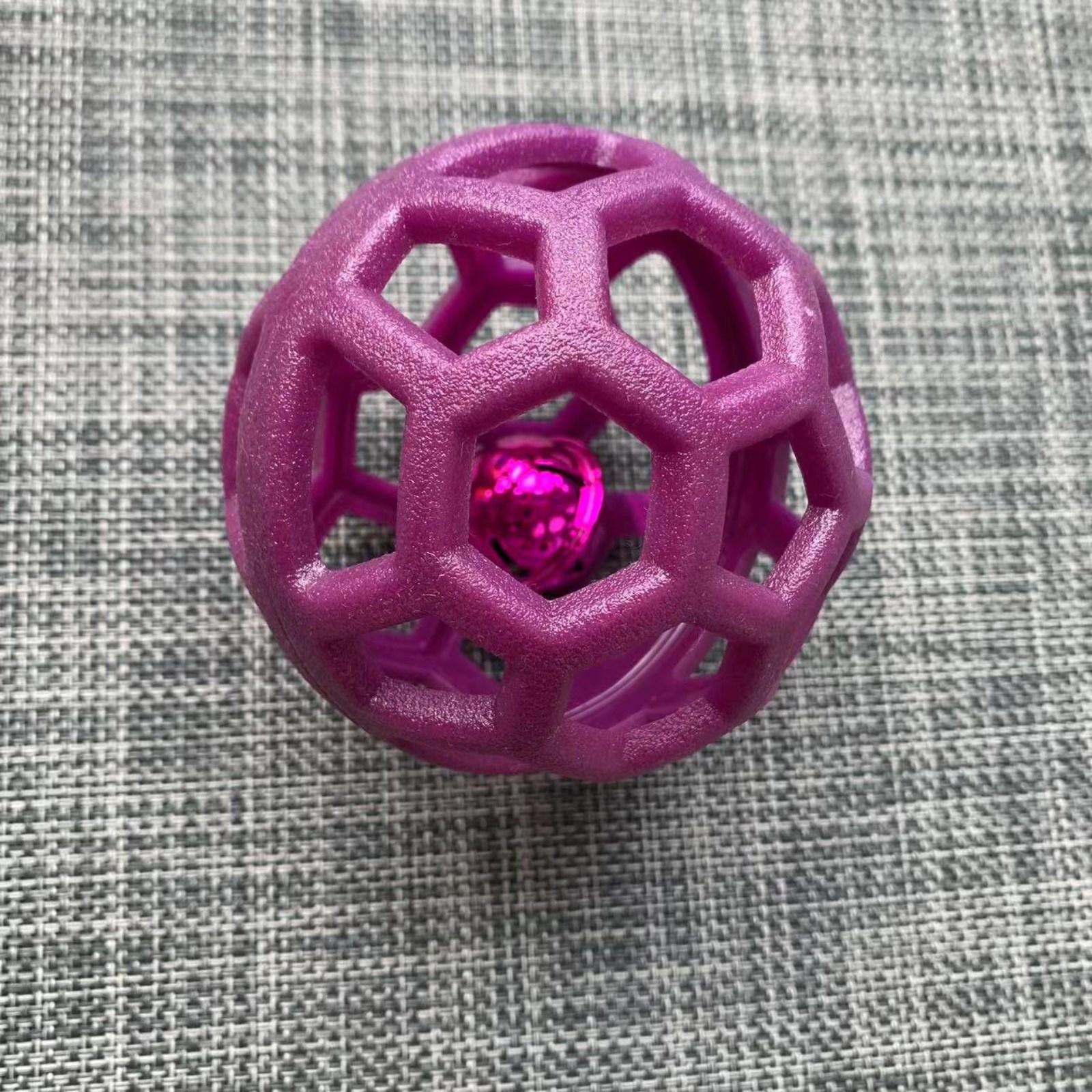 

Іграшковий м яч для цуценяти, Порожнистий еластичний звуковий м яч з ТПР, Іграшковий м яч для домашніх тварин з дзвіночком One Size