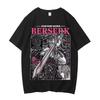 Unisex 2026 Berserk Guts Manga Panel Vintage Anime Streetwear Loose Fit Graphic T-shirt