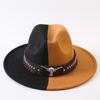 Popular European and American Classic Double-color Wide-brimmed Top Hat Men's and Women's Fashion OL Style Cowboy Hat Jazz Hat