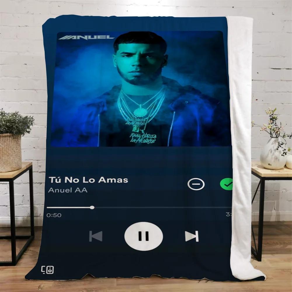Anuel Aa Blanket Bed Blankets Characters Fluffy Plaid Beach Towel Interior for Home Luxury Bedding Throw Knee Soft Nap King Size