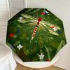 1pc Dragonfly, Flowers Automatic Open/Close Umbrella with Windproof, 8-Rib Sturdy Canopy, Durable Ribs, Fashionable Design1175A