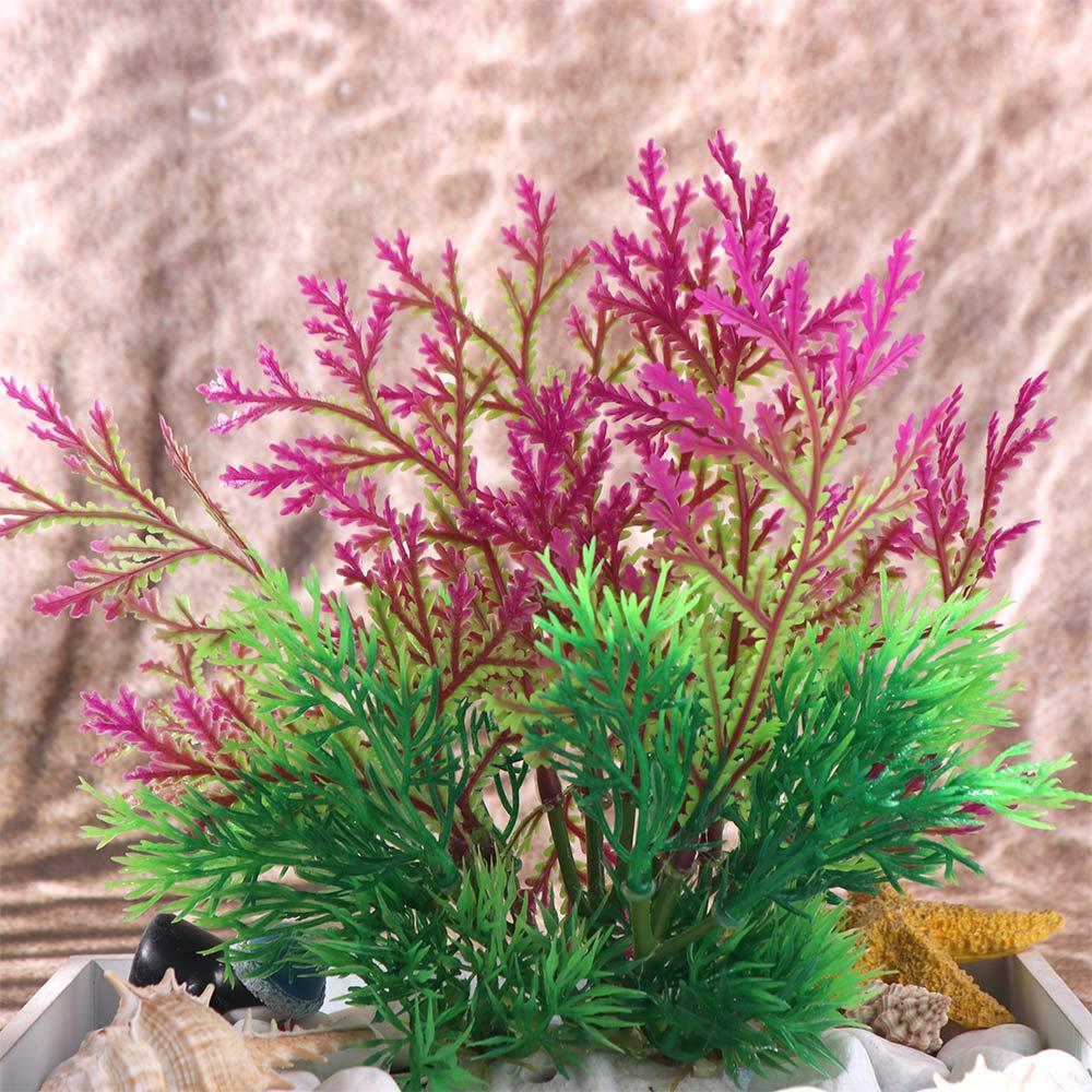 2pcs Plastic Fake Grass Simulated Artificial Seaweed Water Grass Aquatic Plants  Fish Play