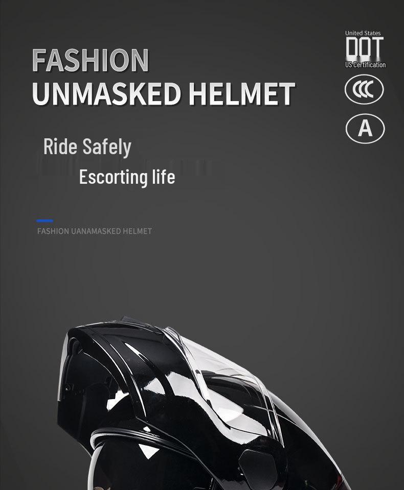 AD All-Season Flip-Up Full Face Motorcycle Helmet, 3C/DOT Certified for Men and Women