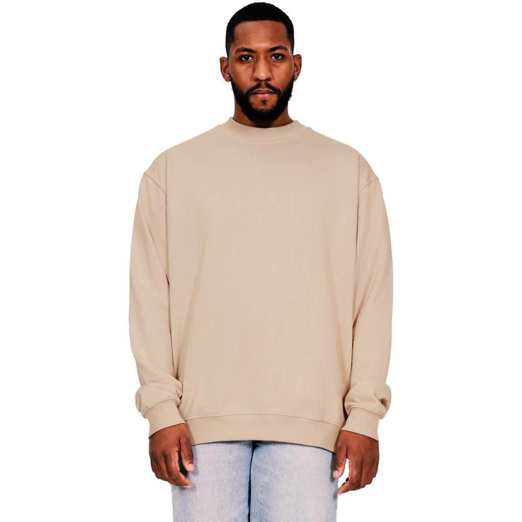 Casual Classics Großes, übergroßes Herren-Sweatshirt aus ringgesponnener Baumwolle mit verlängertem Ausschnitt