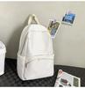 School bag 2025 new solid color simple backpack college student Korean version school bag versatile simple casual fashion backpack