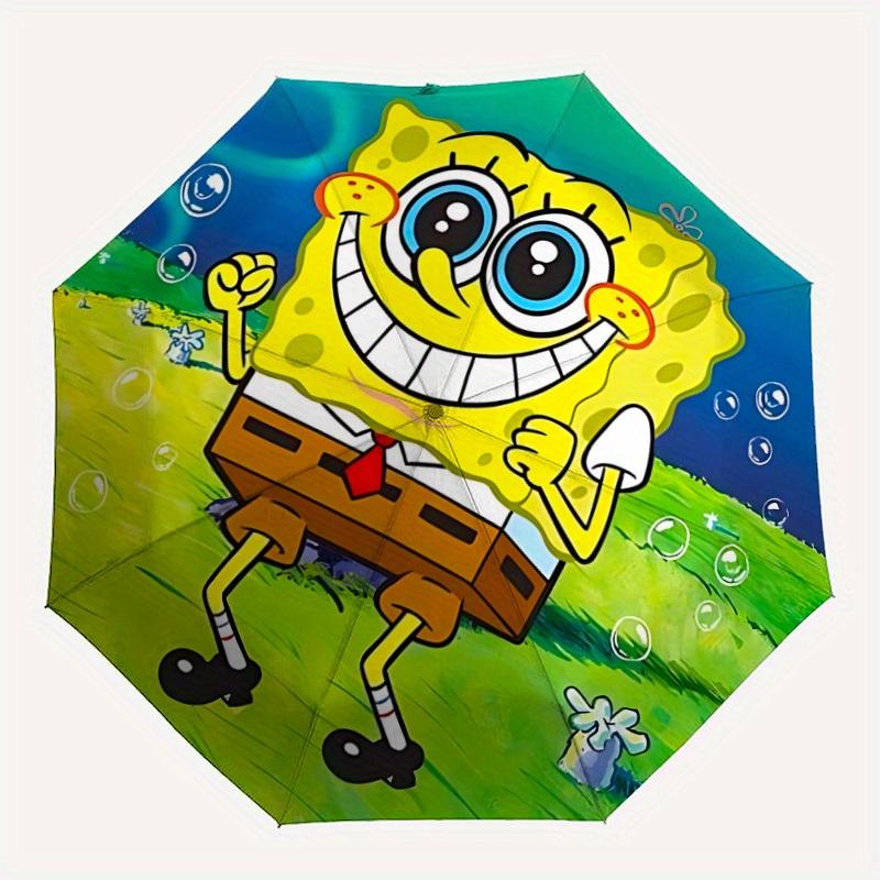 1pc SpongeBob Automatic Umbrella - 8-Rib Foldable Design, Outdoor Adventures, Durable Canopy Material yy250823125