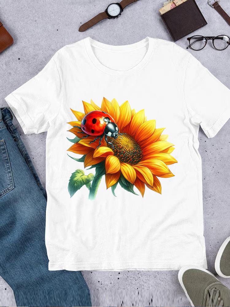 Casual Printed O-neck Printing T-shirt Clothes Ladies Butterfly Trend 90s Fashion Top Tee Short Sleeve T Women Female Clothing