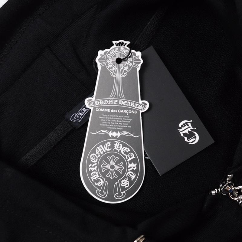 835 CHROME HEARTS 2025 Toamnă și Iarnă Nou Hanorac cu Fermoar cu Glugă Stil Clasic Mărime Plus cu Logo, Potrivit pentru Purtare în Cuplu