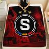 Sparta Prague Football Emblem,pattern Flannel Blanket, High quality Comfortable for All Seasons, Home Decor, Warmth and Comfort, Perfect for Gifts.