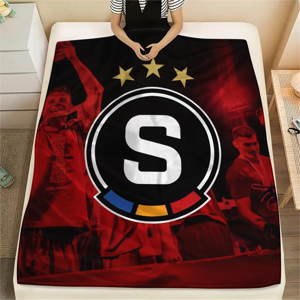 Sparta Prague Football Emblem,pattern Flannel Blanket, High quality Comfortable for All Seasons, Home Decor, Warmth and Comfort, Perfect for Gifts.