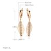 Kinel Shiny Natural Zircon Dangle Earrings For Women Rose Gold Color Long Earrings