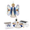 DIY Hanging Ornament Supplies Christian Suncatcher Kit, Stained Glass Style Religious Sun Catcher, Customizable Spinner Art Iridescent for Window