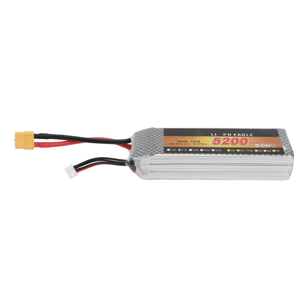 5200mAh Lithium Battery 35C 11.1V XT60 Li Polymer RC Car Battery for Remote Control Car Truck Vehicl