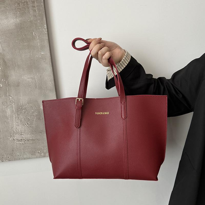 Women's Bag Large Capacity Soft Leather Tote Bags Casual Versatile Shoulder Handbag Winter Versatile Commute Bag