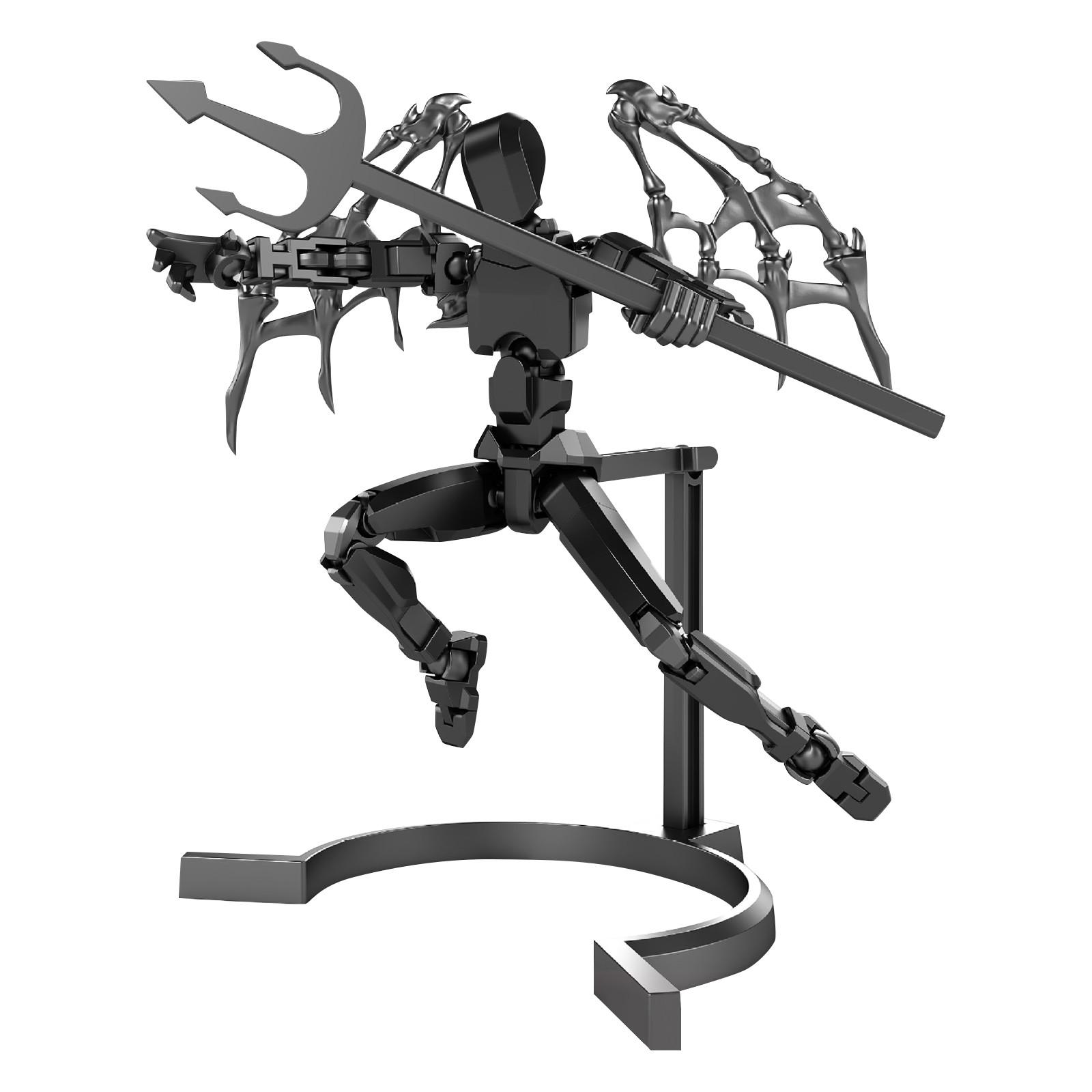 

Набір мобільних ляльок, мобільна лялька Titan Robot, надрукована на 3D, переносна мобільна лялька, підходить для колекціонерів, прикраса робочого столу One Size чорний