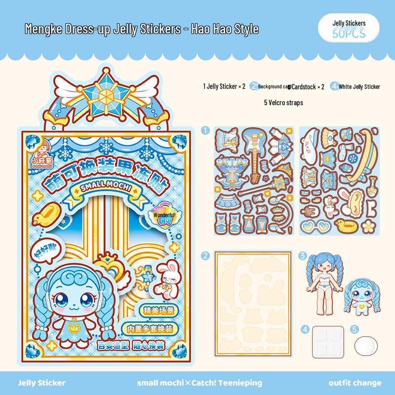 Little Mochi Dress-up Jelly Stickers Quiet Book - 2026 Popular Girl's Toy