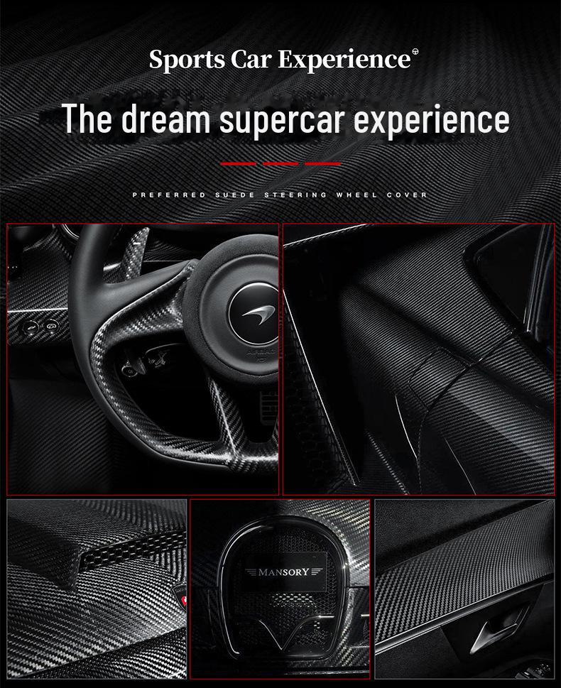 Rattkåpa i Läder & Kolfiber för Geely Emgrand, New Boyue, GSGL, Binyue, Binrui, Vision