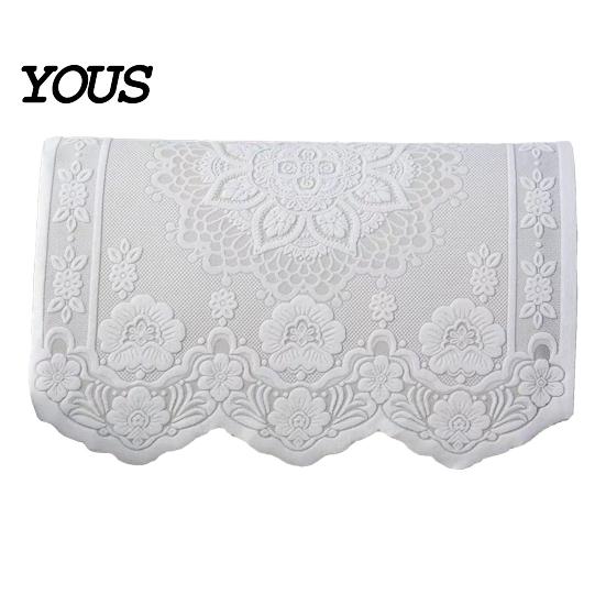 Lace Sofa Cover for Living Room White Armrest Chair Cover, Retro Couch Arm Embroidered Soft Polyester Blend Throw Furniture Protector Back Armchair,