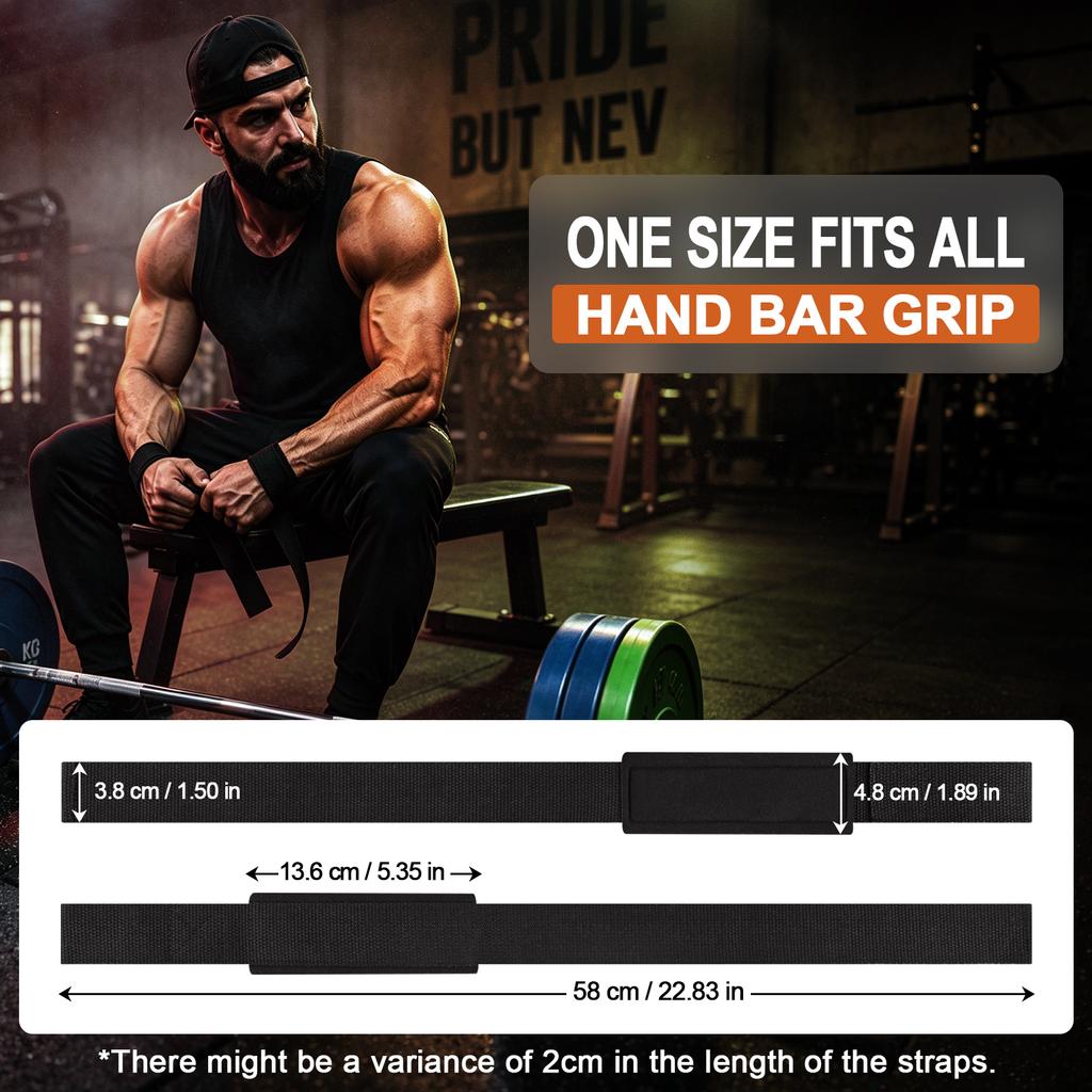 1Pair Non-slip Weightlifting Wrist Strap Adjustable Gym Dumbbell Workout Weights Lifting Straps Wrist Support Grip Band Exercise 1