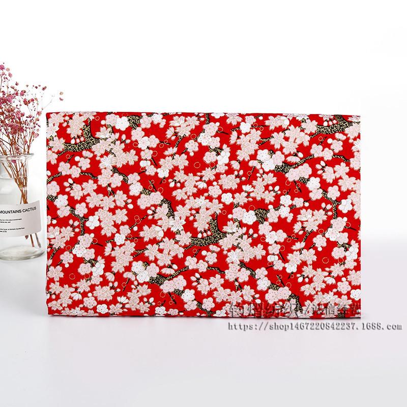 

Японская хлопковая ткань с изображением цветущей вишни для подарочной коробки ручной работы и кимоно