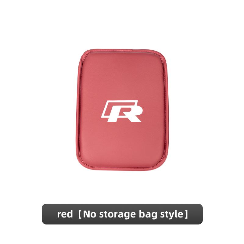 PIG1 Volkswagen Car Logo Armrest Box Cushion Pad Auto Armrest Mat Leather For VW GTI Polo Golf MK6 Passat B6 Tiguan Arteon Jetta ID.3