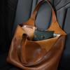 Brown Large Capacity Tote Bag for Women Light Luxury Niche High-end Handheld Shoulder Underarm Bag