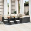 Garden Sofa Set 13 pcs Black Poly Rattan