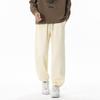 Men's Gray Heather Drawstring Joggers - Oversized Casual Streetwear Sweatpants with Elastic Cuffs